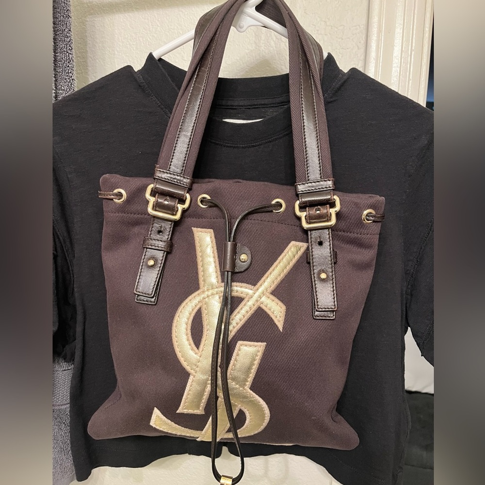 Authentic Yves Saint Laurent Kahala Canvas Tote - Picture 8 of 8